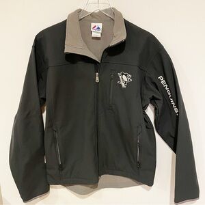 Majestic NHL Pittsburgh Penguins Black Athletic Zip Up Training Jacket